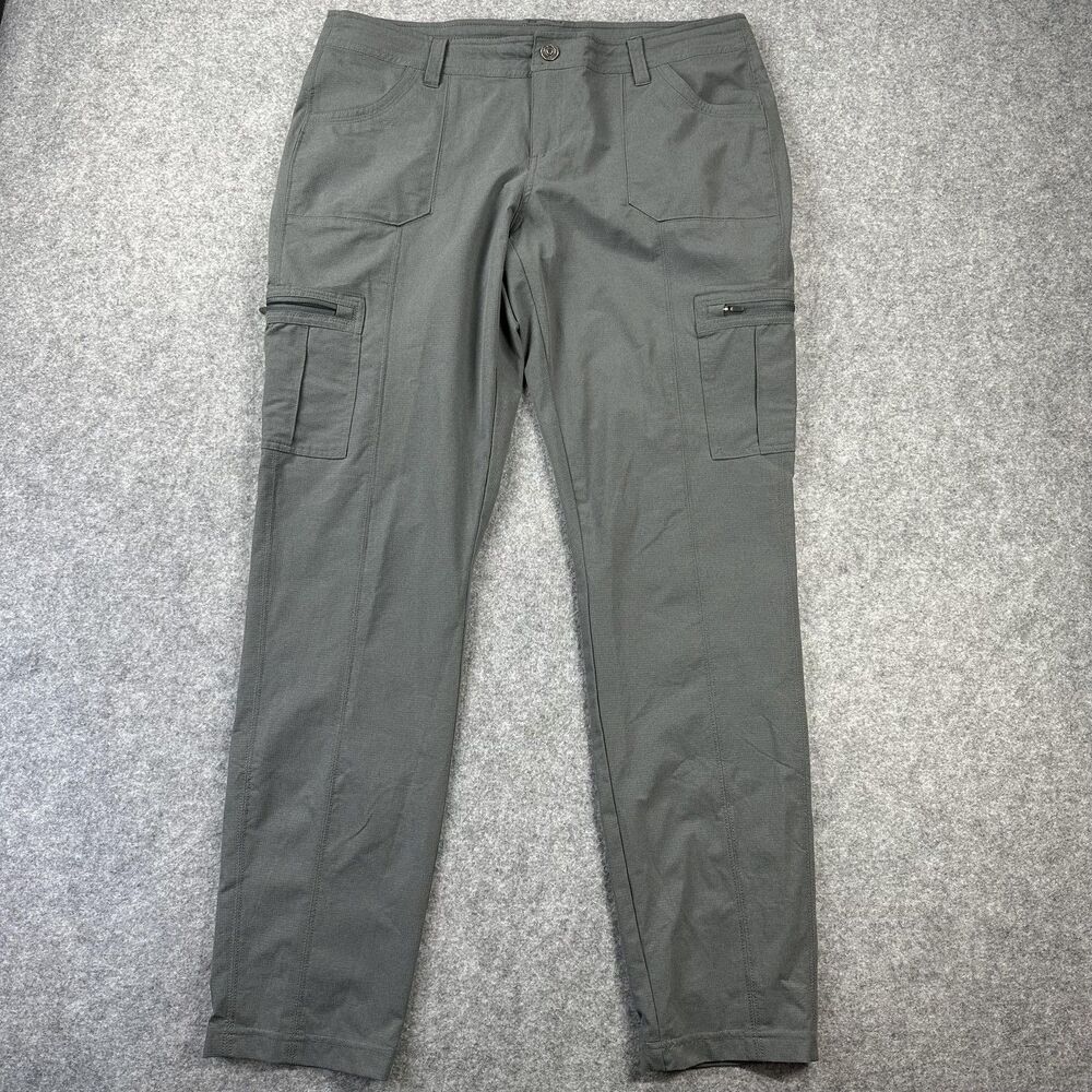 Kuhl Pants Womens 12 36x30 Gray Cargo Lightweight Hiking Travel Outdoor Pockets